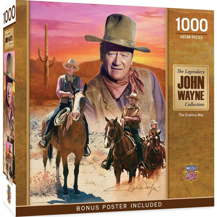 1000 Piece Jigsaw Puzzle - John Wayne- The Cowboy Way | MasterPieces