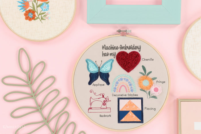 March - Embroidery Hoop Stitch Sampler