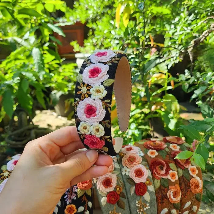 3D Floral Embroidered Headband, Lainey Collection