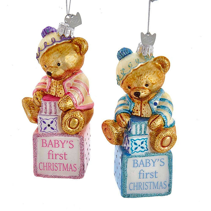 5" Noble Gems Baby Bear "1st Christmas" Ornament 2/A
