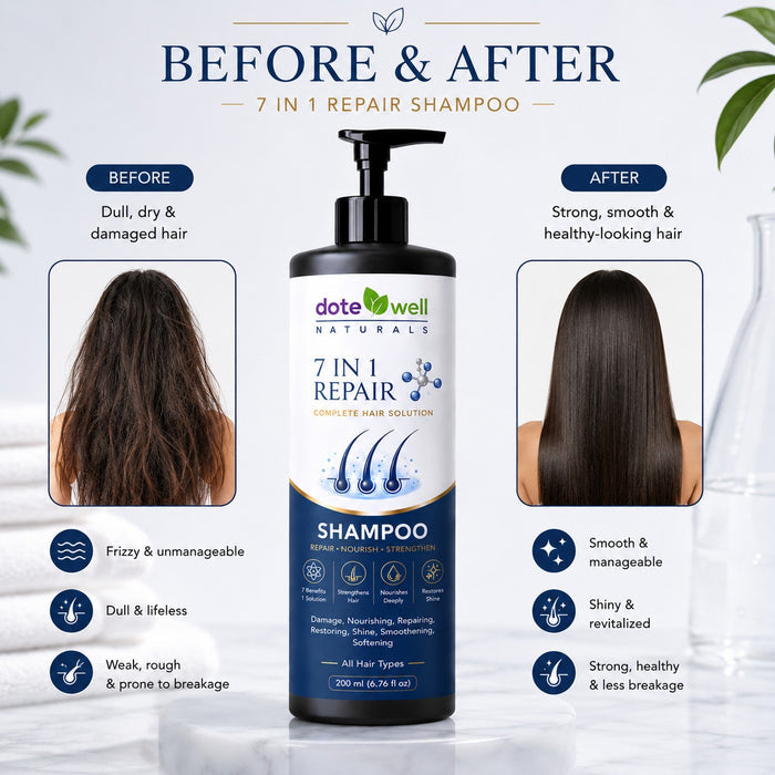 7 in 1 Repair Shampoo for Hair Fall Control & Damage Repair | Deep Nourishment for Dry & Damaged Hair | 200ml