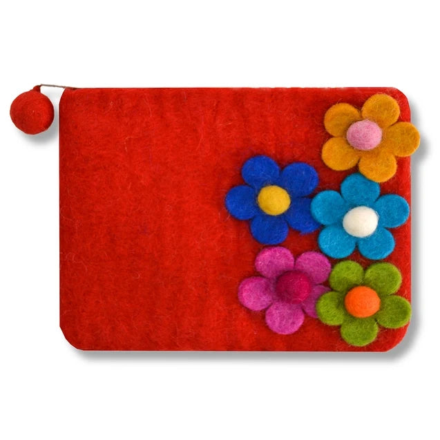 7 Side Flower Zip Coin Purses