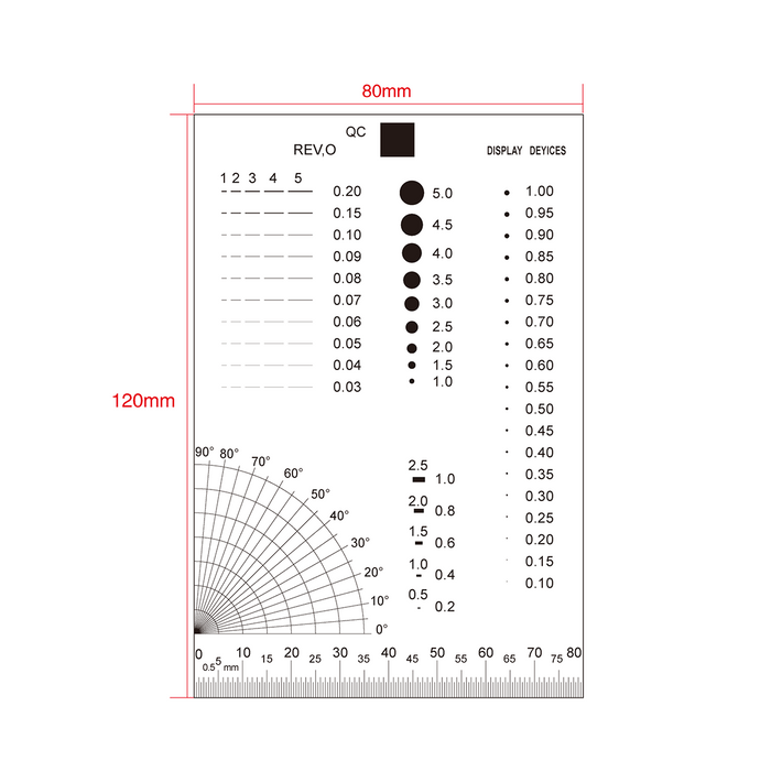 80mm/160 Div Comparison Test Gauge, SKU RT02420501, three quarter front view