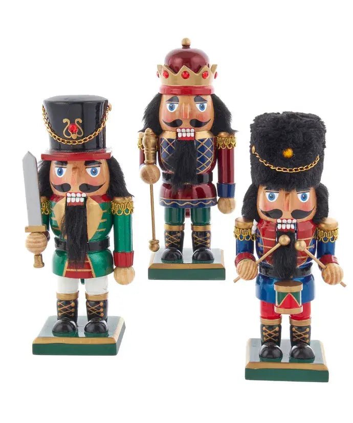 9" R/B/Gr King/Soldier Nutcrackrs 3a