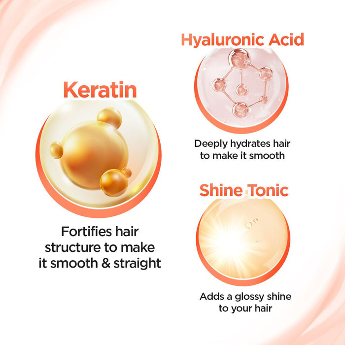 Advanced Smoothening Shampoo with Keratin & Hyaluronic Acid - 300ml(Pack of 3)