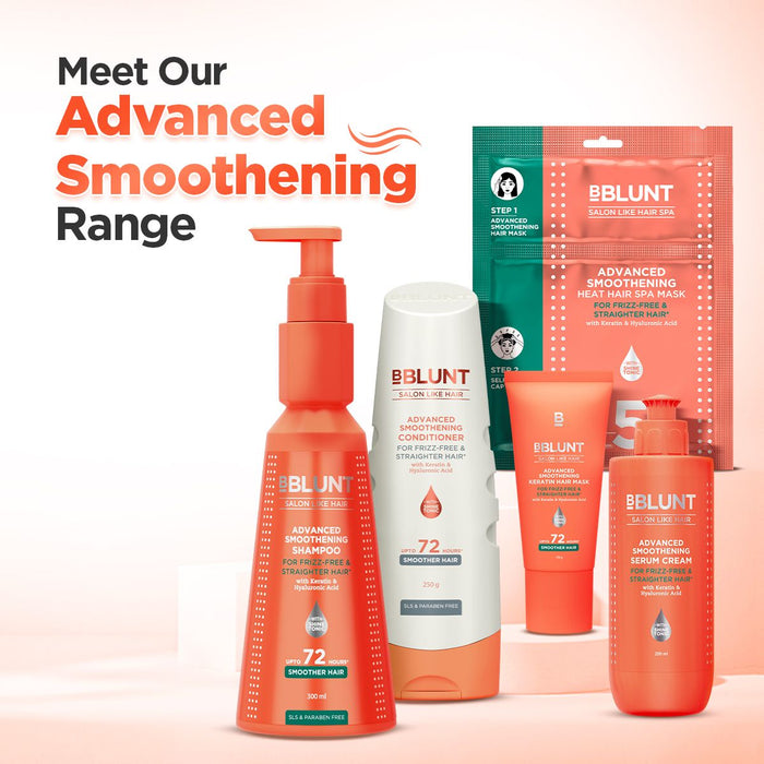Advanced Smoothening Shampoo with Keratin & Hyaluronic Acid - 300ml(Pack of 3)