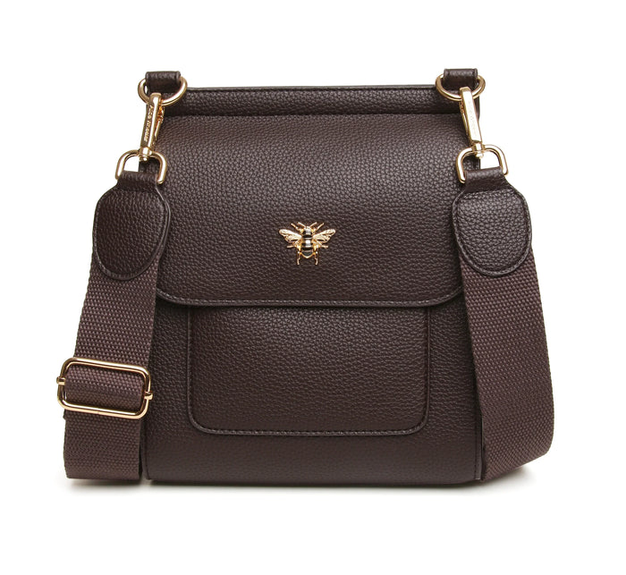 Alice Wheeler London Chocolate Brown Bloomsbury Cross Body Bag