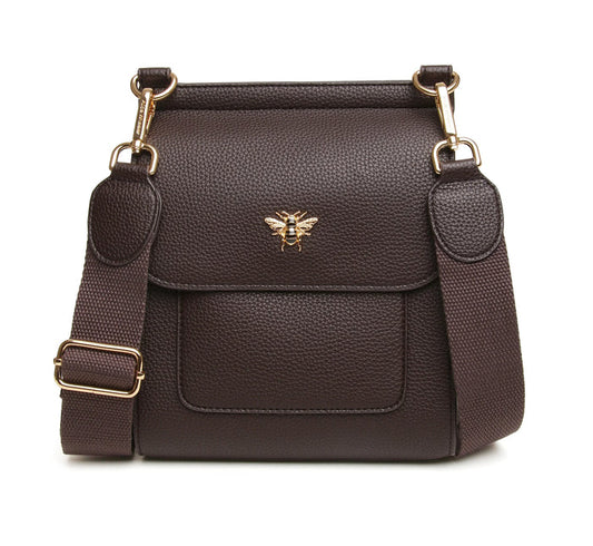 Alice Wheeler London Chocolate Brown Bloomsbury Cross Body Bag