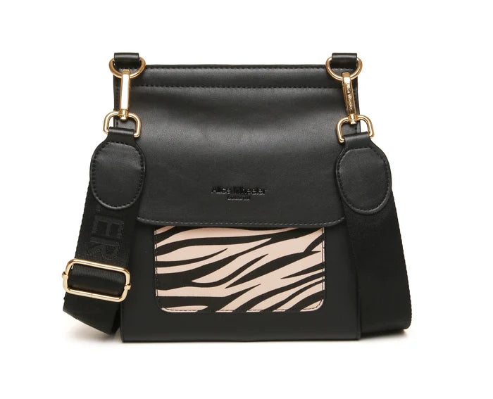 Alice Wheeler London Zebra Print Bloomsbury Cross Body Bag