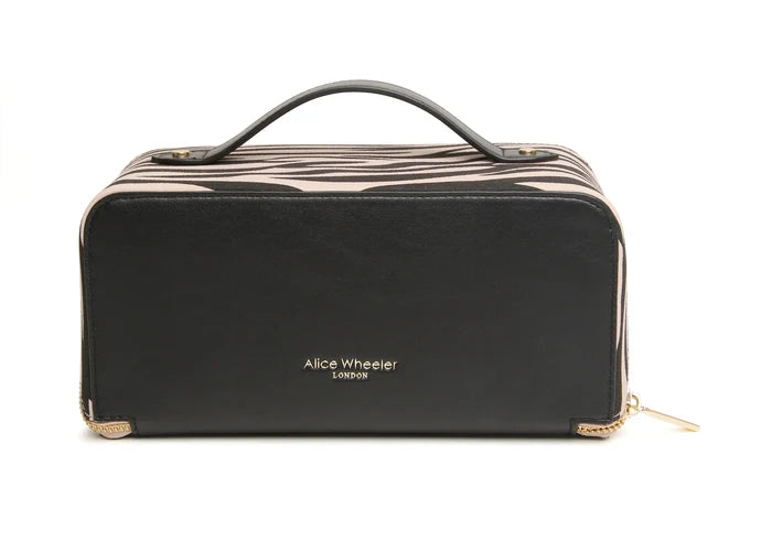 Alice Wheeler London Zebra Print Train Case