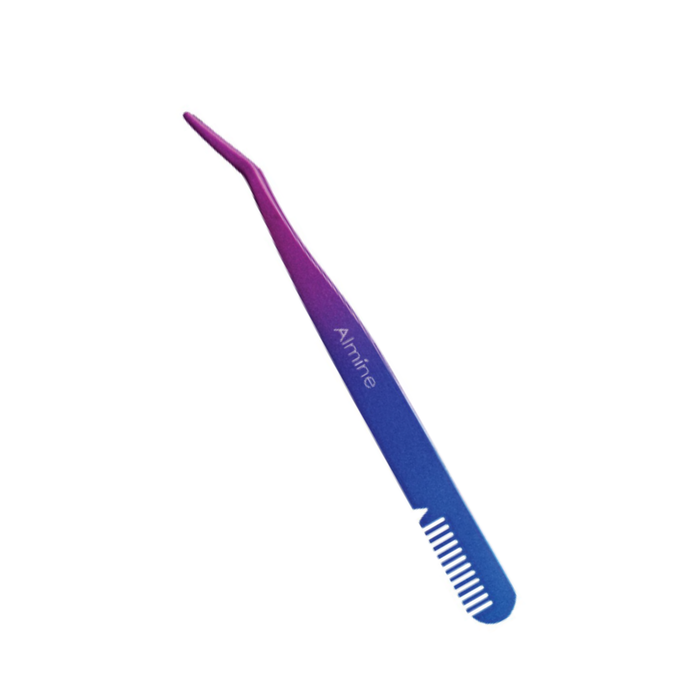 Almine 2 in 1 Dual Ended Comb & False Eyelash Applicator Tweezer 24ct Display Set