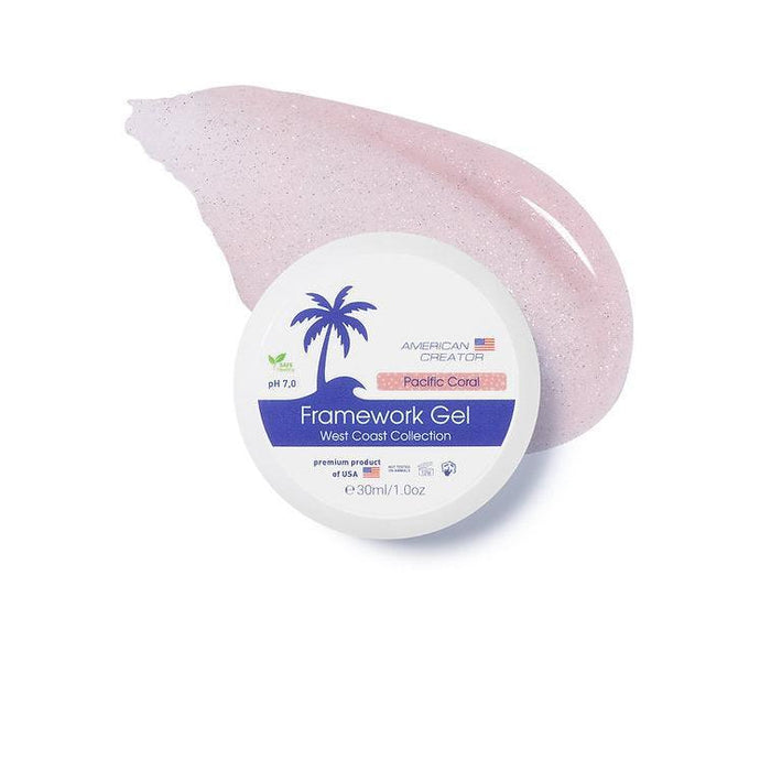 American Creator Framework Gel - PACIFIC CORAL (West Coast Col.)-Extension Gels;Must have-American Creator-Gel Essentialz
