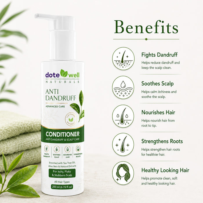 Anti-Dandruff Conditioner for Flake Control & Scalp Nourishment | Smooth Hair Care for Dandruff-Prone Hair | 200ml