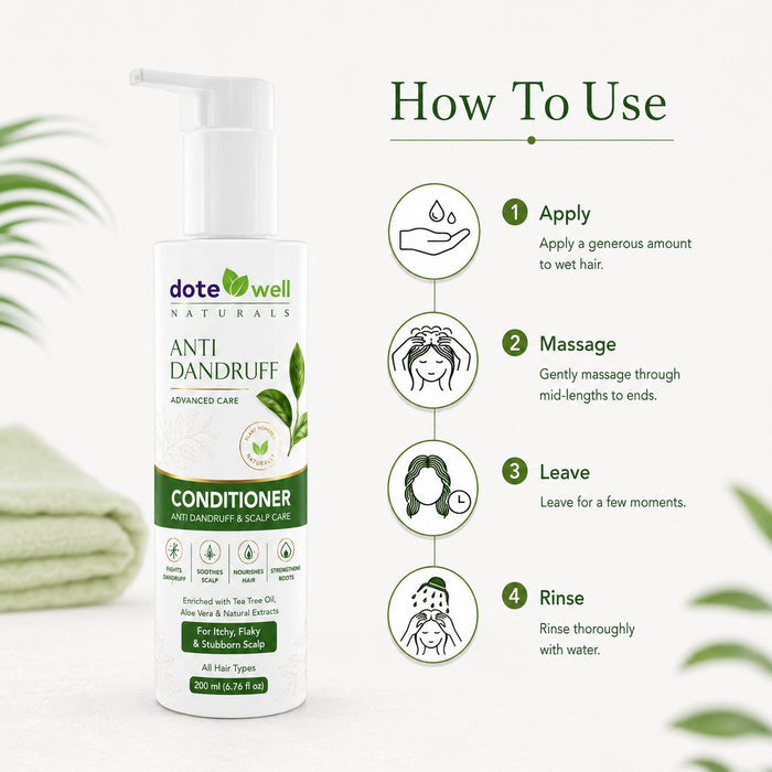 Anti-Dandruff Conditioner for Flake Control & Scalp Nourishment | Smooth Hair Care for Dandruff-Prone Hair | 200ml