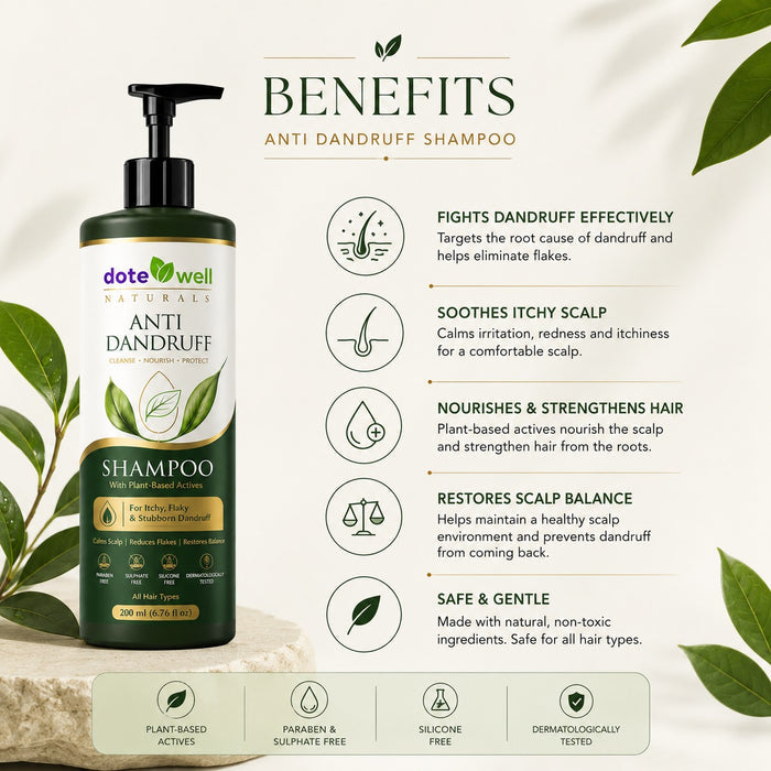 Anti-Dandruff Shampoo for Flake Control & Itchy Scalp Relief | Deep Cleansing for Oily & Dandruff-Prone Hair | 200ml