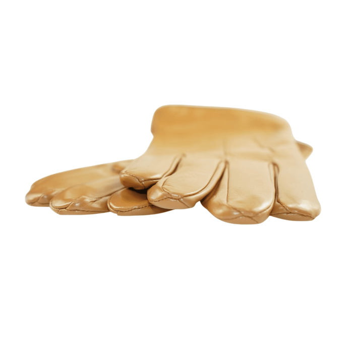 Ariston Ariston Mens Solid Tan Touch Screen Leather Gloves