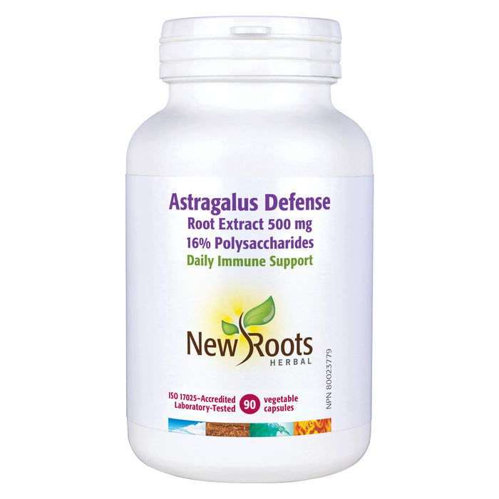 Bottle of New Roots Astragalus Defense 90 Vegetable Capsules