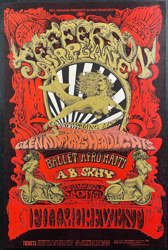 AUCTION - BG-142 - Jefferson Airplane - 1968 Poster - Fillmore West - Near Mint