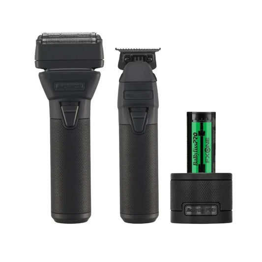 BABYLISS PRO FXONE BLACK TRIMMER & DOUBLE FOIL SHAVER # FX1FSTMBPK