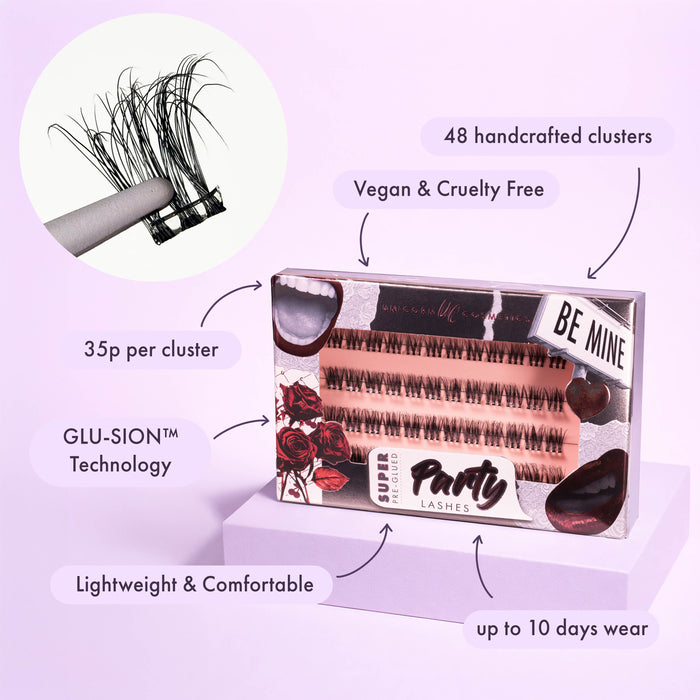 Be Mine Super Pre-Glued Lashes - Unicorn Cosmetics