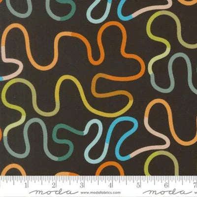 Black as Night Swirl- True to Hue- Fat Quarter
