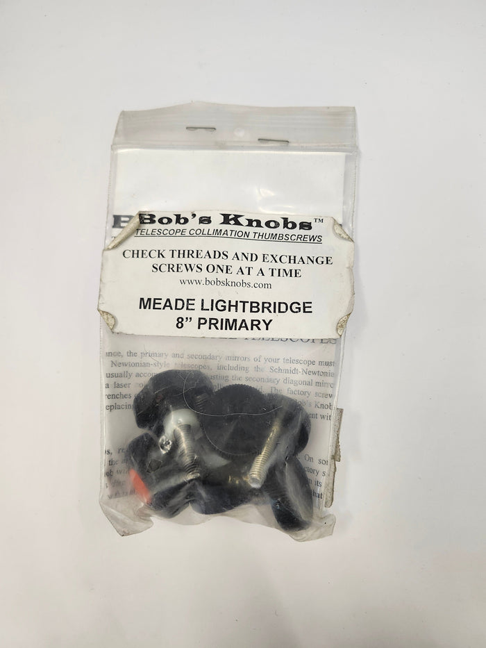 Bob's Knob telescope collimation thumbscrews for Meade Lightbridge 8 inch primary Astronomy Plus