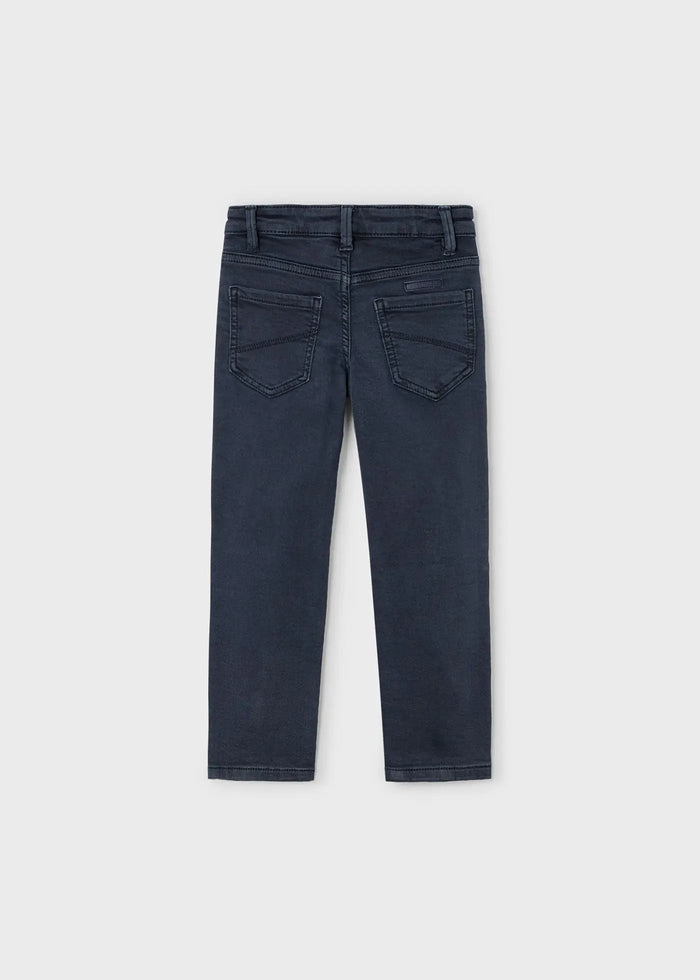 Back view highlighting pockets and twill fabric.