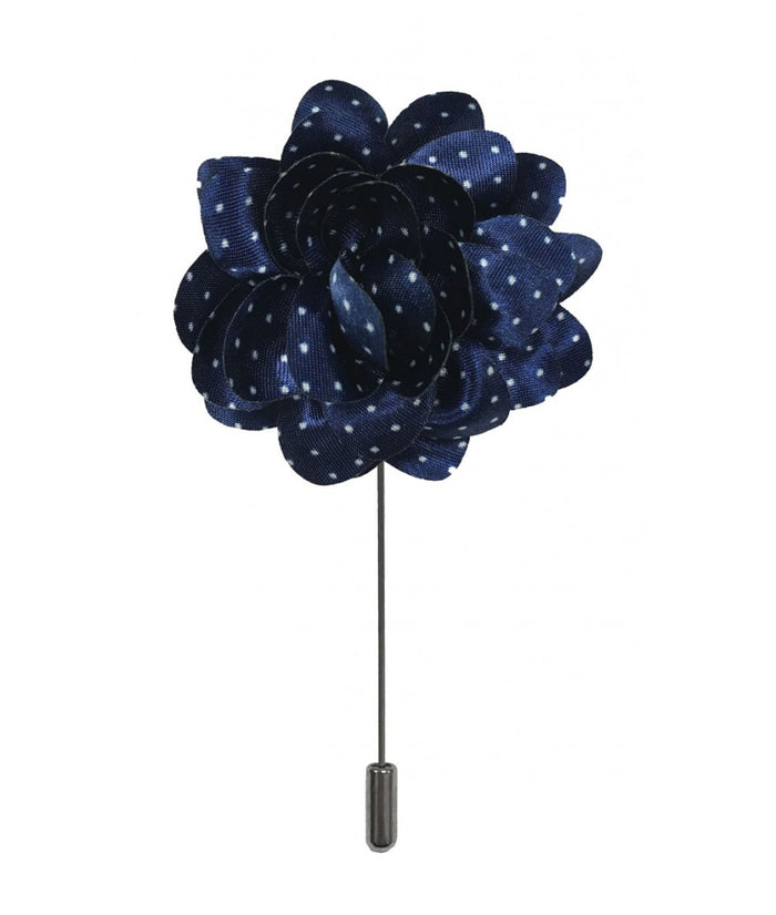 Brand Q Polka Dots Flower Boutonniere PL140 - The Suit Depot
