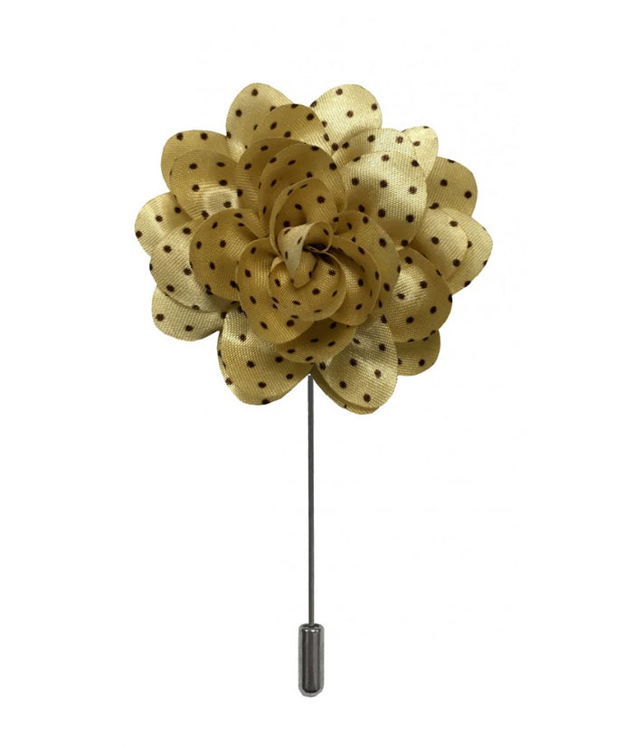 Brand Q Polka Dots Flower Boutonniere PL140 - The Suit Depot