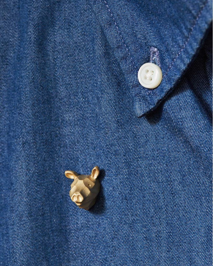 Brass Pig Pin