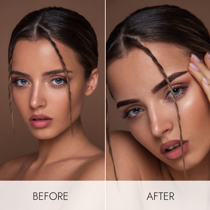 Bronsun Lash & Brow Cream Dye #6 Brown - Before & After