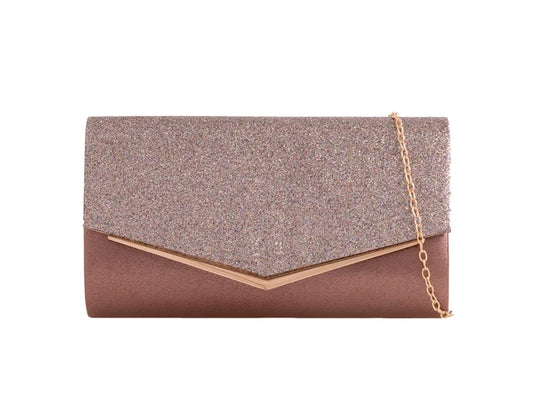 Bronze Sparkle Clutch Bag