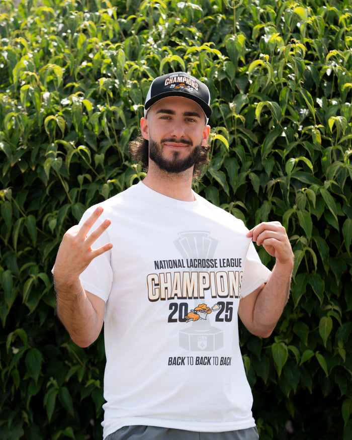 Buffalo Bandits 2025 NLL Champions Official White T-Shirt