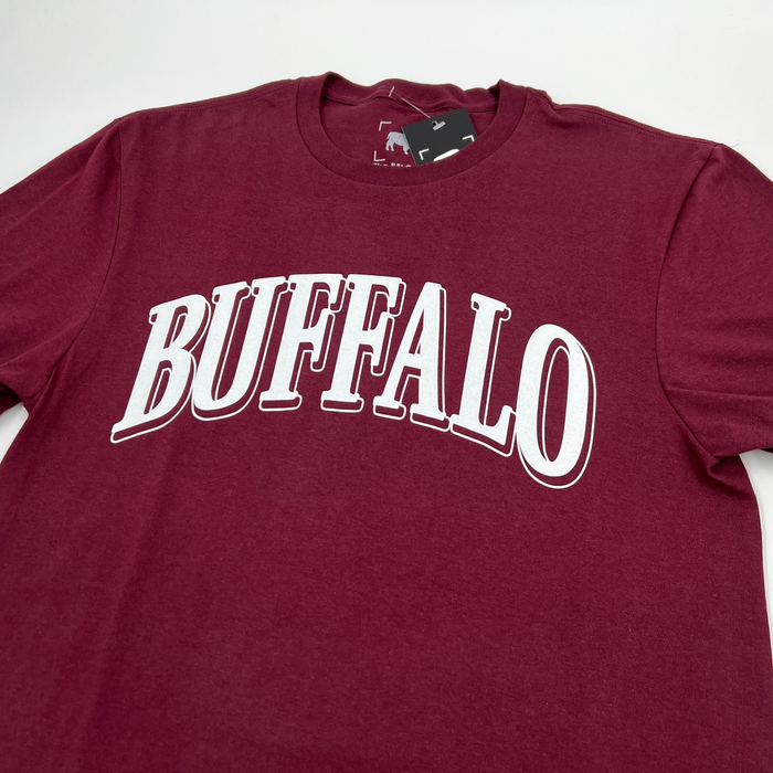 Buffalo Collegiate Style Maroon Short Sleeve Shirt