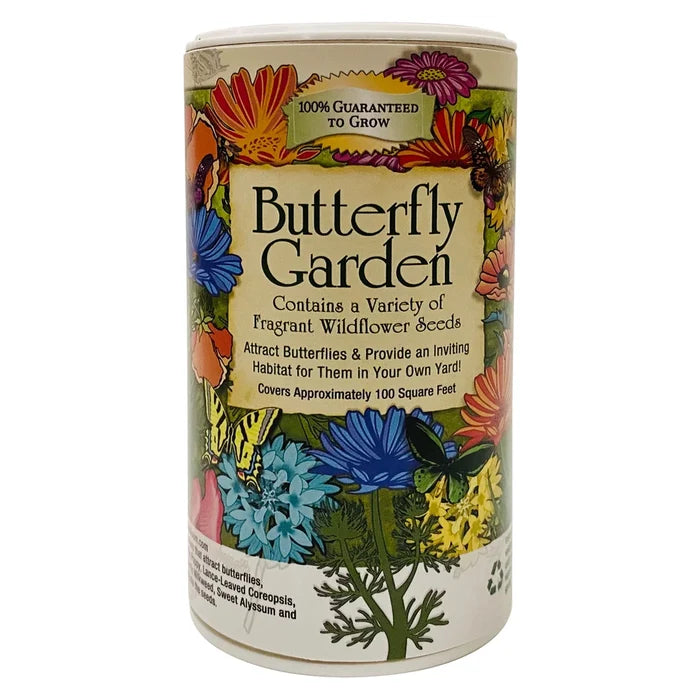 Butterfly Garden Shaker Can