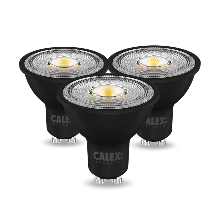 Calex Reflector LED - 3 pack - GU10 - CCT - Black