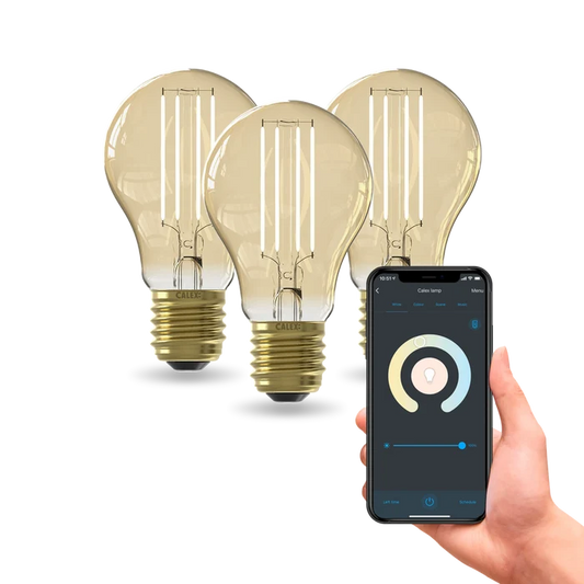 Calex Smart Globe A60 - 3-Pack - E27 - Gold
