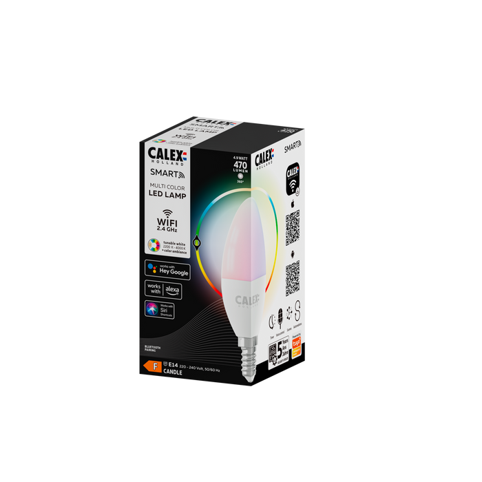 Calex Smart LED Bulb - 2-pack - E14 - B35 - RGB + CCT