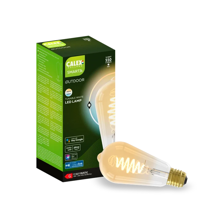Calex Smart LED Bulb Mesh - E27 - ST64 - CCT - Gold