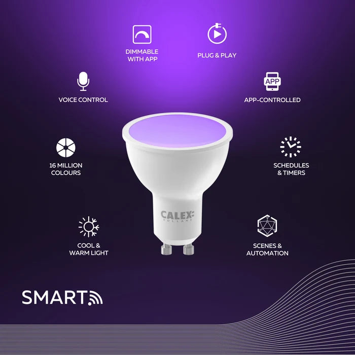 Calex Smart Reflector - 3 pieces - GU10 - RGB