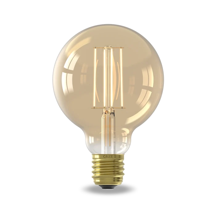 Calex Warm Filament LED Bulb - E27 - G95 - Gold
