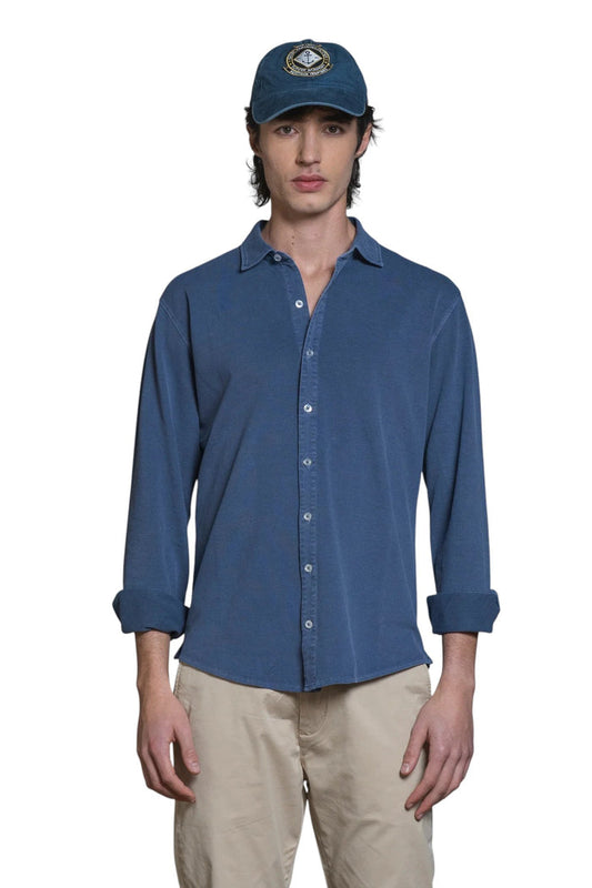 IMPURE camicia denim blu RILEY DENIM-232