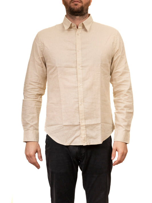 CENSURED camicia lino sabbia SM6437 LNC5-03