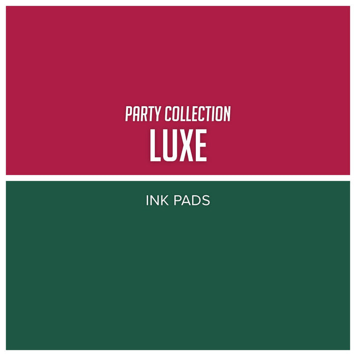 Catherine Pooler - Party Collection Luxe - Ink Pads. When your Party card calls for a little elegance, you might need to reach for a darker, rich, jewel tone accent.  For those occasions, we offer the Luxe Collection.  Fully saturated, deep shades of luxurious color, these colors will round out each Party Color family with a bang. Available at Embellish Away located in Bowmanville Ontario Canada.