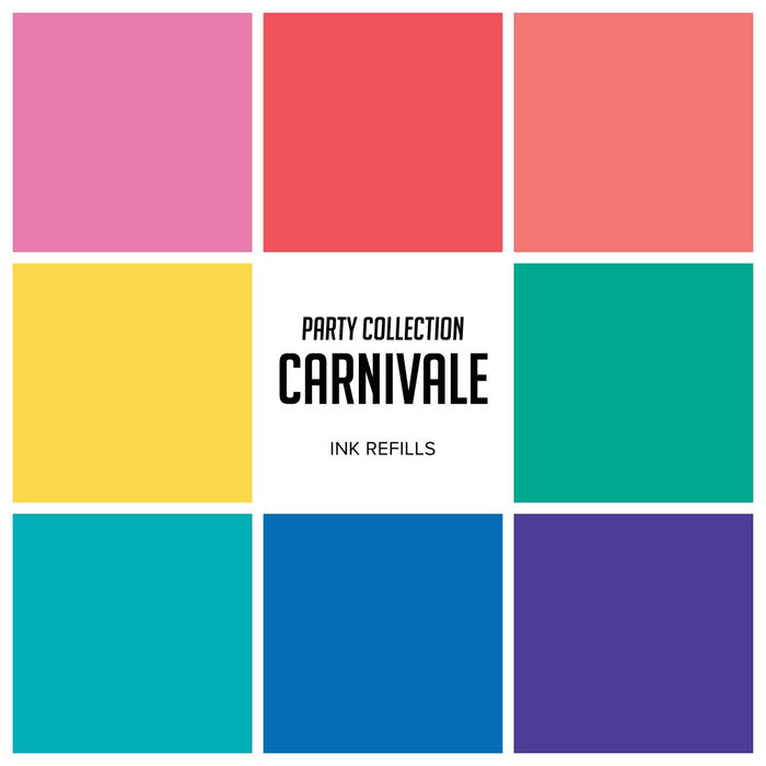 Catherine Pooler - Spa Collection - Carnivale Refills/Reinkers. The Carnivale Collection has 8 gorgeous vibrant ink refill colors. Select All That Jazz, Be Mine, Coral Cabana, Grape Crush, Limoncello, Mardi Gras, Samba, Suede Shoes from the drop down. Each Sold Separately. Available at Embellish Away located in Bowmanville Ontario Canada.