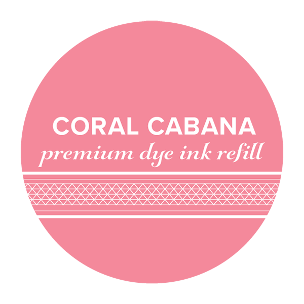 Catherine Pooler - Spa Collection - Carnivale Refills/Reinkers. The Carnivale Collection has 8 gorgeous vibrant ink refill colors. Select All That Jazz, Be Mine, Coral Cabana, Grape Crush, Limoncello, Mardi Gras, Samba, Suede Shoes from the drop down. Each Sold Separately. Available at Embellish Away located in Bowmanville Ontario Canada. Coral Cabana.