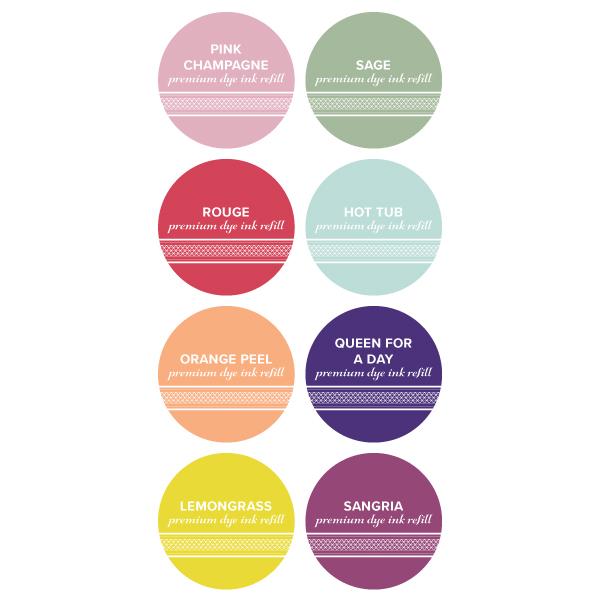 Catherine Pooler - Spa Collection -Urban Oasis Refills/Reinkers. This Collection has 8 gorgeous soft, muted colors to definitely soothe any mood. Select Hot Tub, Lemon Grass, Orange Peel, Pink Champagne, Queen For A Day, Rouge, Sage, Sangria from the drop down. Each Sold Separately. Available at Embellishaway.ca in Bowmanville Ontario Canada.