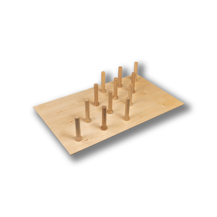 27 x 6 1/8 x 19 7/8 - 12 Magnetic Maple Pegs
