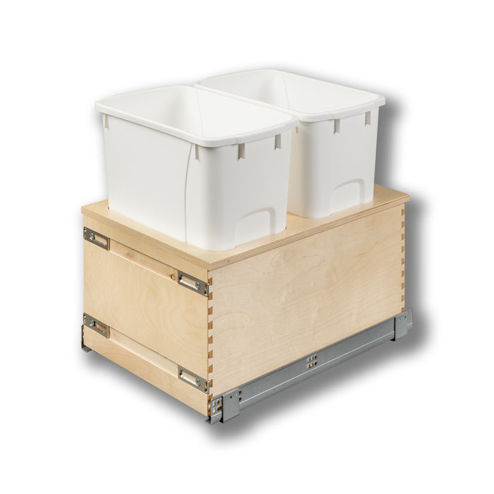 14 3/8 x 19 5/8 x 21 1/2 - Double 34-Quart Bins