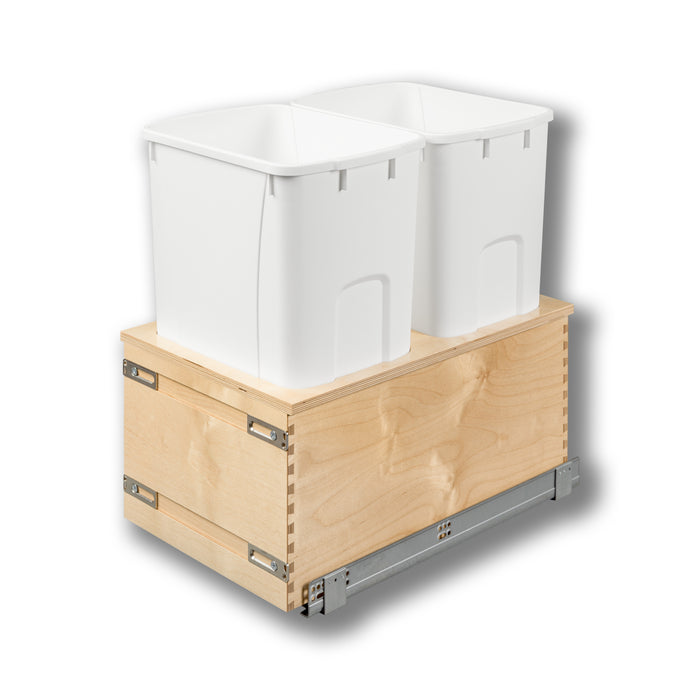 14 3/8 x 23 5/8 x 22 1/2 - Double 50-Quart Bins